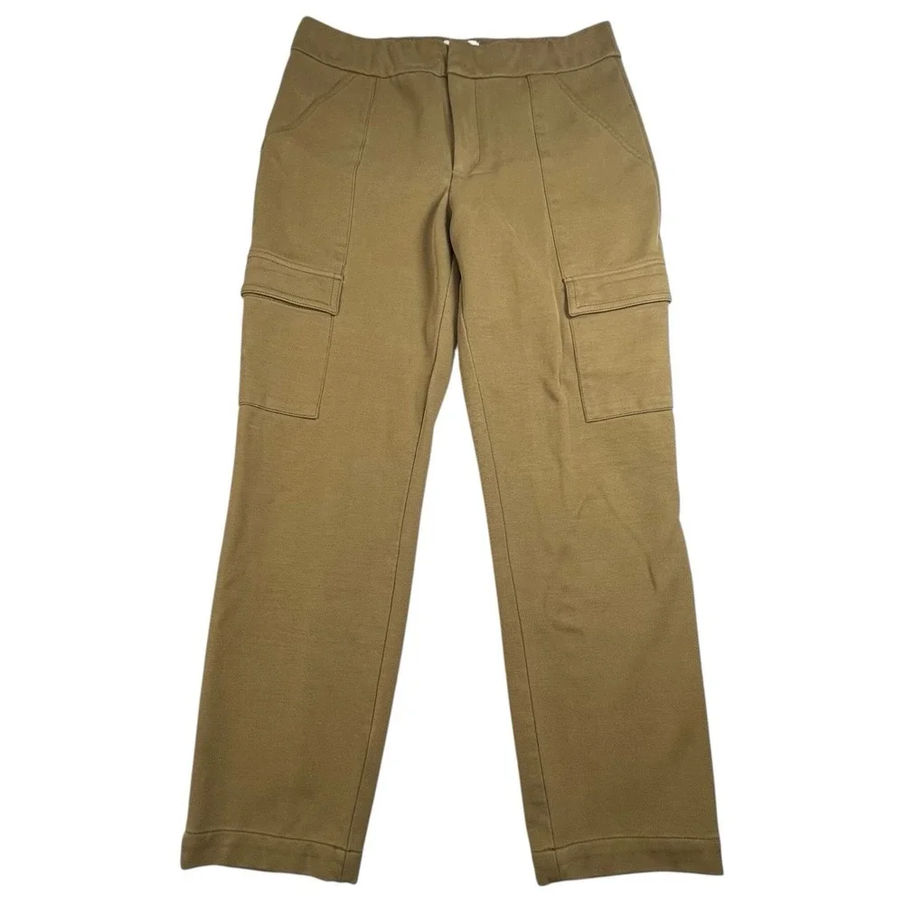 Anthropologie The‎ Essential Slim Womens 10 Green Cargo Pant Mid Rise
